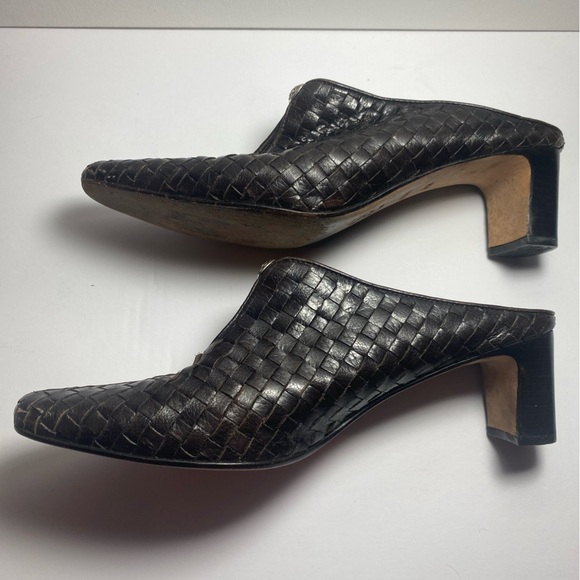 BRIGHTON Elegant Black Woven Mules - Picture 4 of 6